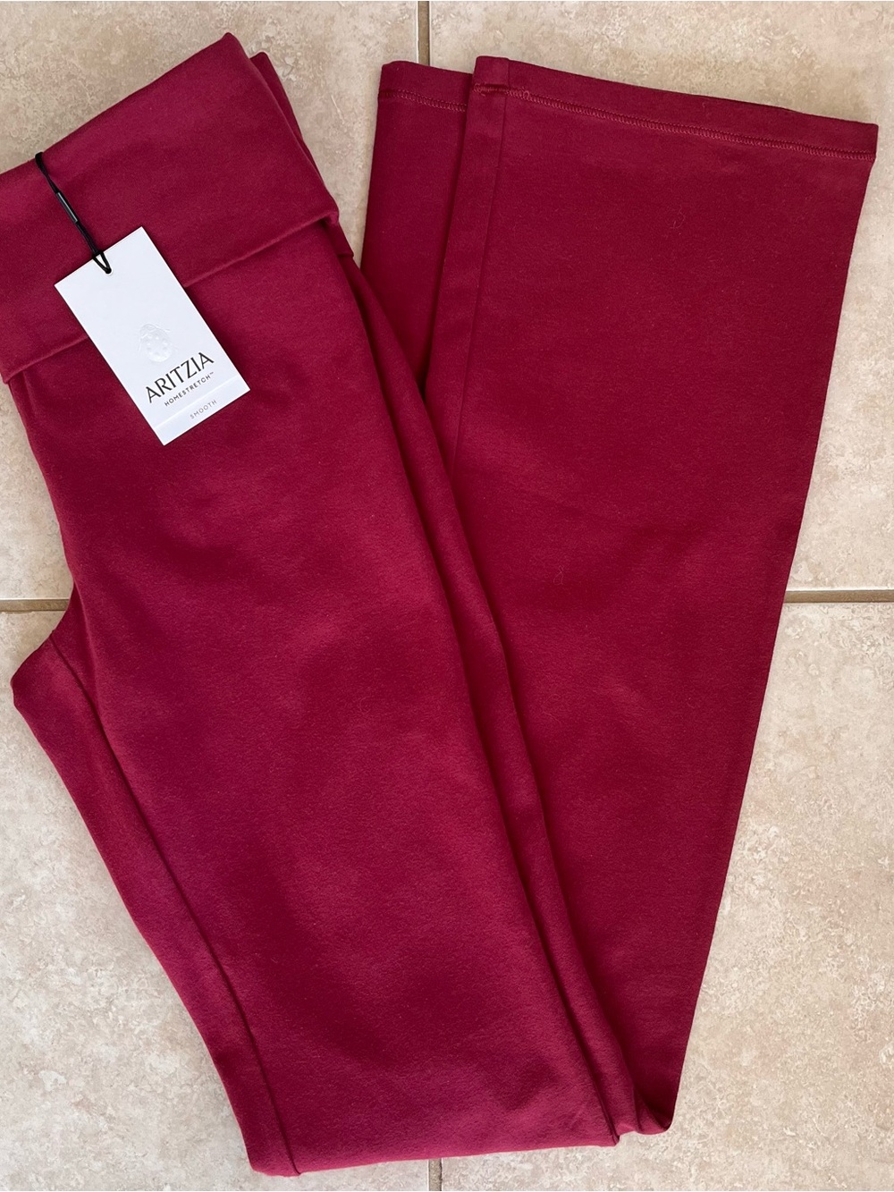 Aritzia Homestretch FoldOver Pant in Cordovan
